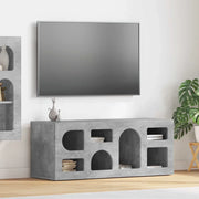 Mobile TV-Credenza TV-Console TV Grigio cemento 100 x 35 x 40 cm Legno multistrato