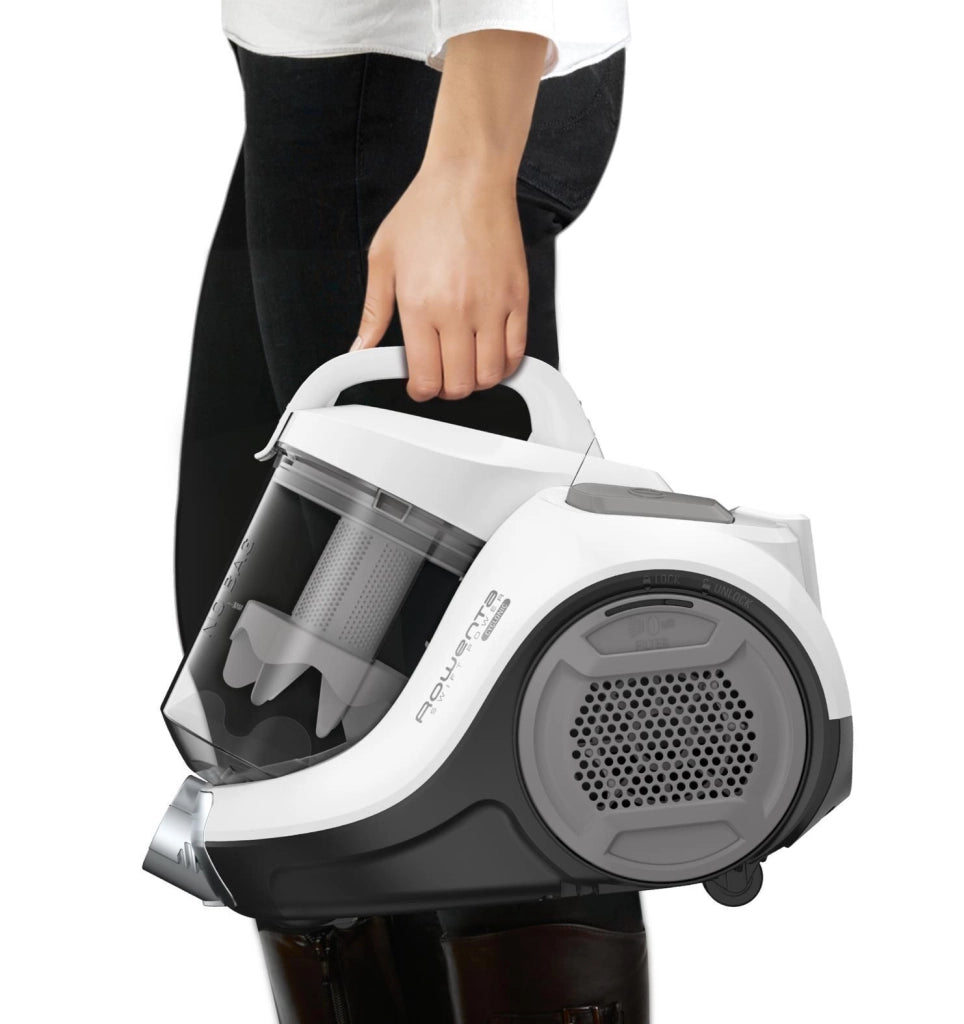 Rowenta RO2957EA Swift Power Cyclonic Aspirapolvere a Traino Senza Sacco Ciclonica 1.2 L 750 W 77 dB colore Bianco Grigio