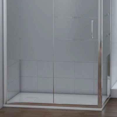 Box doccia angolare 70x100 cm scorrevole in cristallo serigrafato Ted