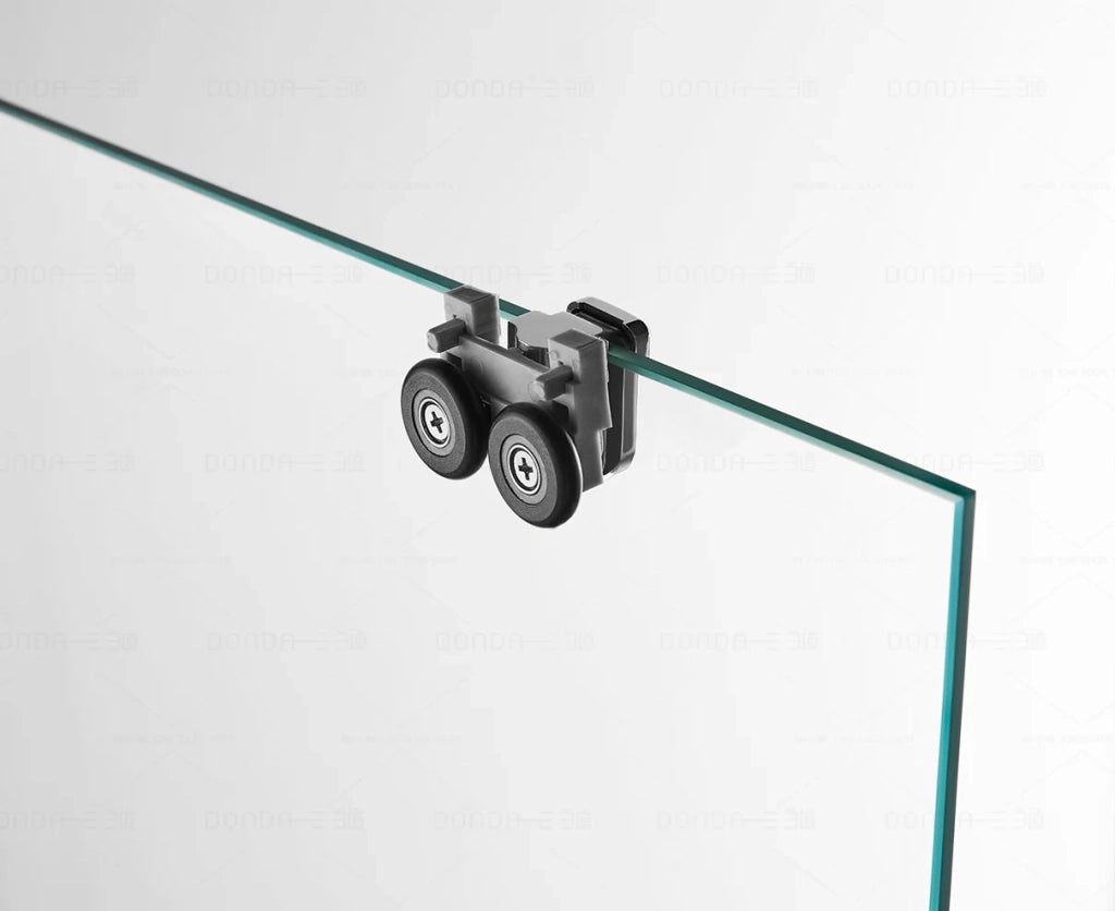 Box doccia angolare BASIC fisso + scorrevole + laterale fisso 150x90 cm (145-150/86,5-89) nichel spazzolato vetro Frost