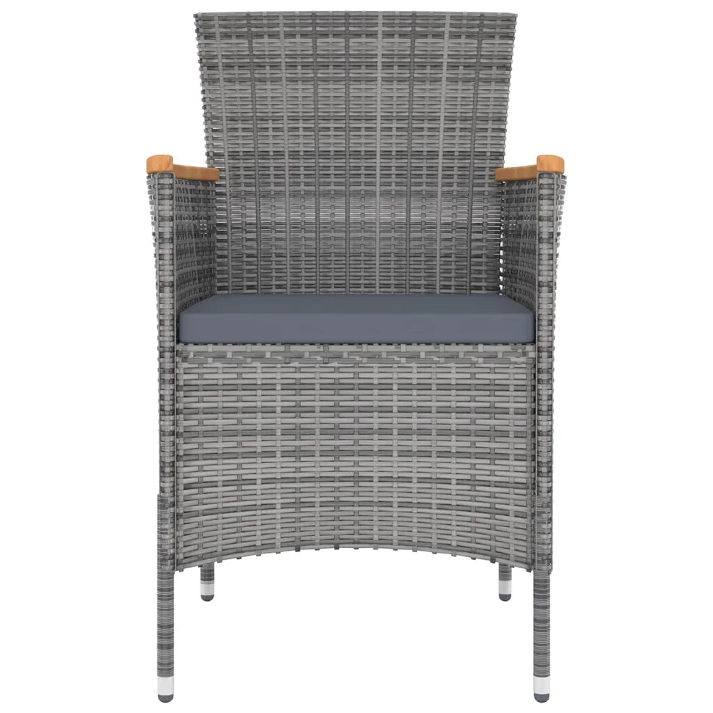 Set da Pranzo per Giardino 7 pz con Cuscini Grigio 3103585