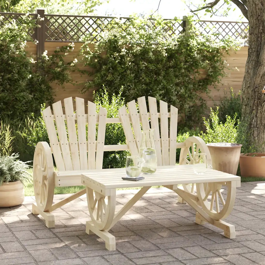 Set Salotto da Giardino 2 pz | Set di Mobili da Esterno in Legno Massello di Abete
