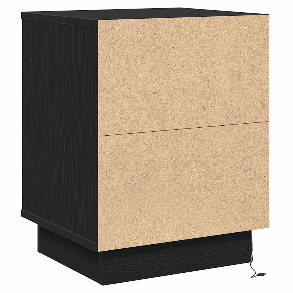 Armadio da Notte 2 pcs Rovere Nero 39 x 34,5 x 50 cm 869597