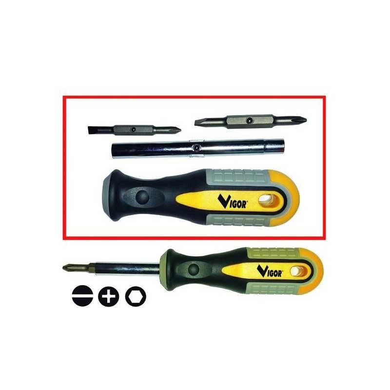 Cacciavite Vigor Multibits 6 Inserti Magnetic