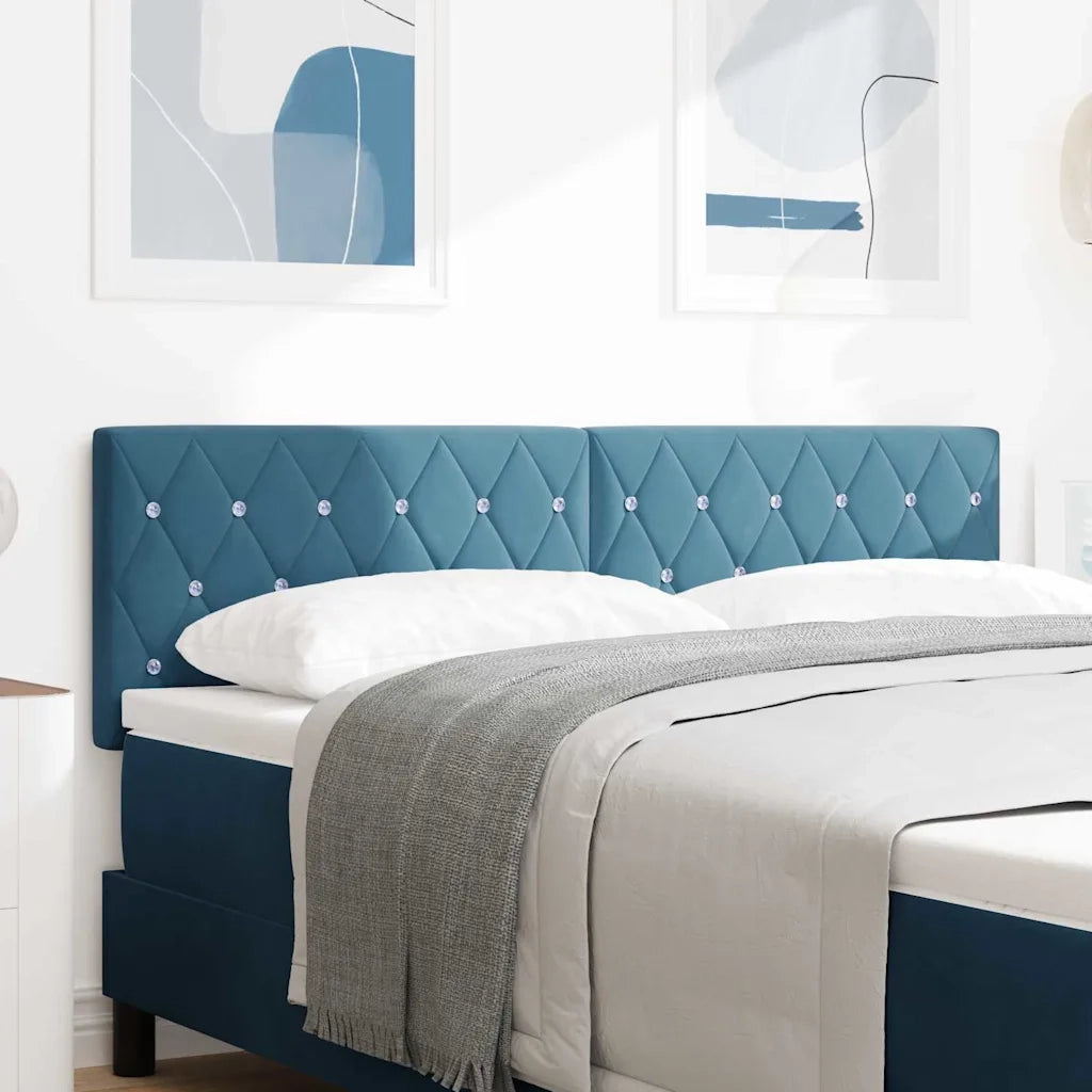 Testiera | Testata LED con strisce LED Blu Scuro 144 cm Velluto