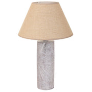 Lampada da tavolo in poliresina bianca