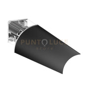 LUBIANA C - PROFILO E DIFFUSORE PER PARETE/SOFFITTO MT 2 NERO OPACO