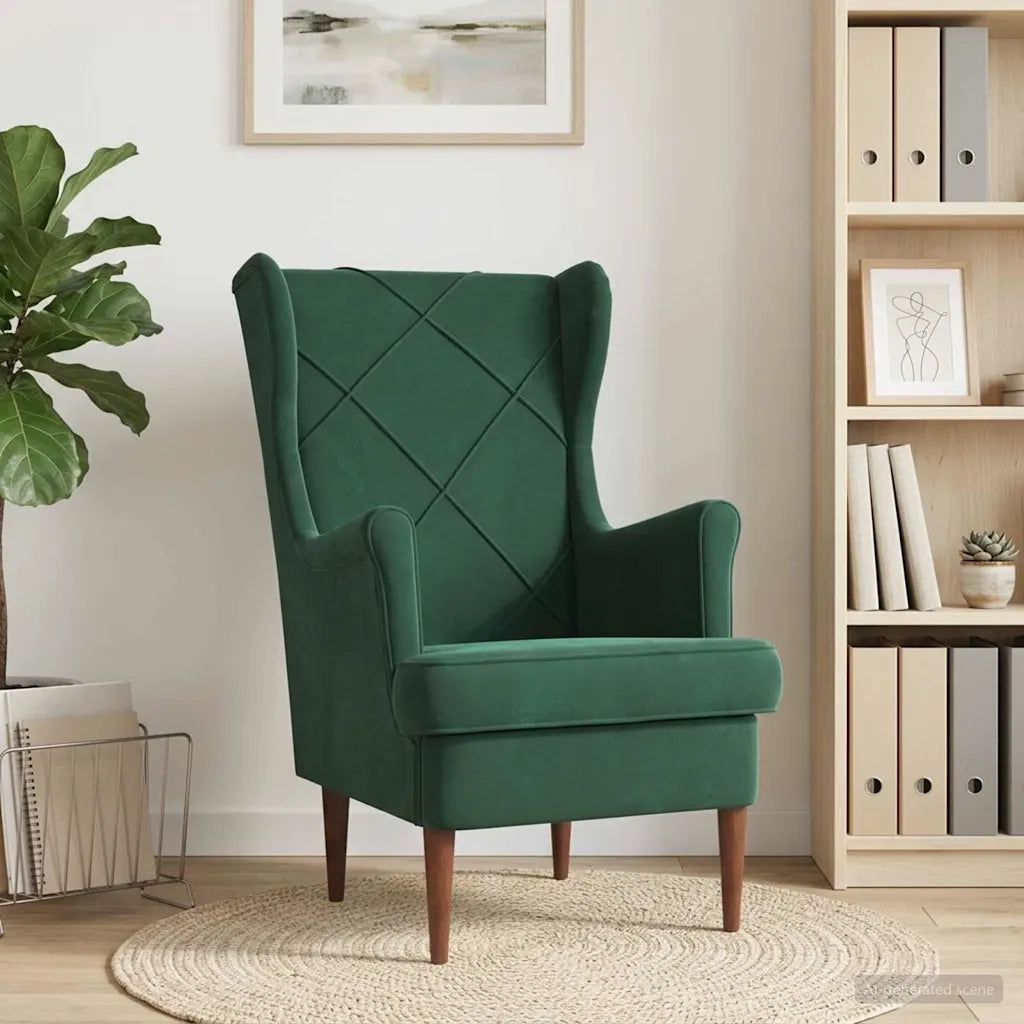 Poltrona Verde Scuro Velluto 42029898