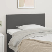 Testiera-Testata Decorativa Grigia 80x5x78/88 cm in Similpelle 606687