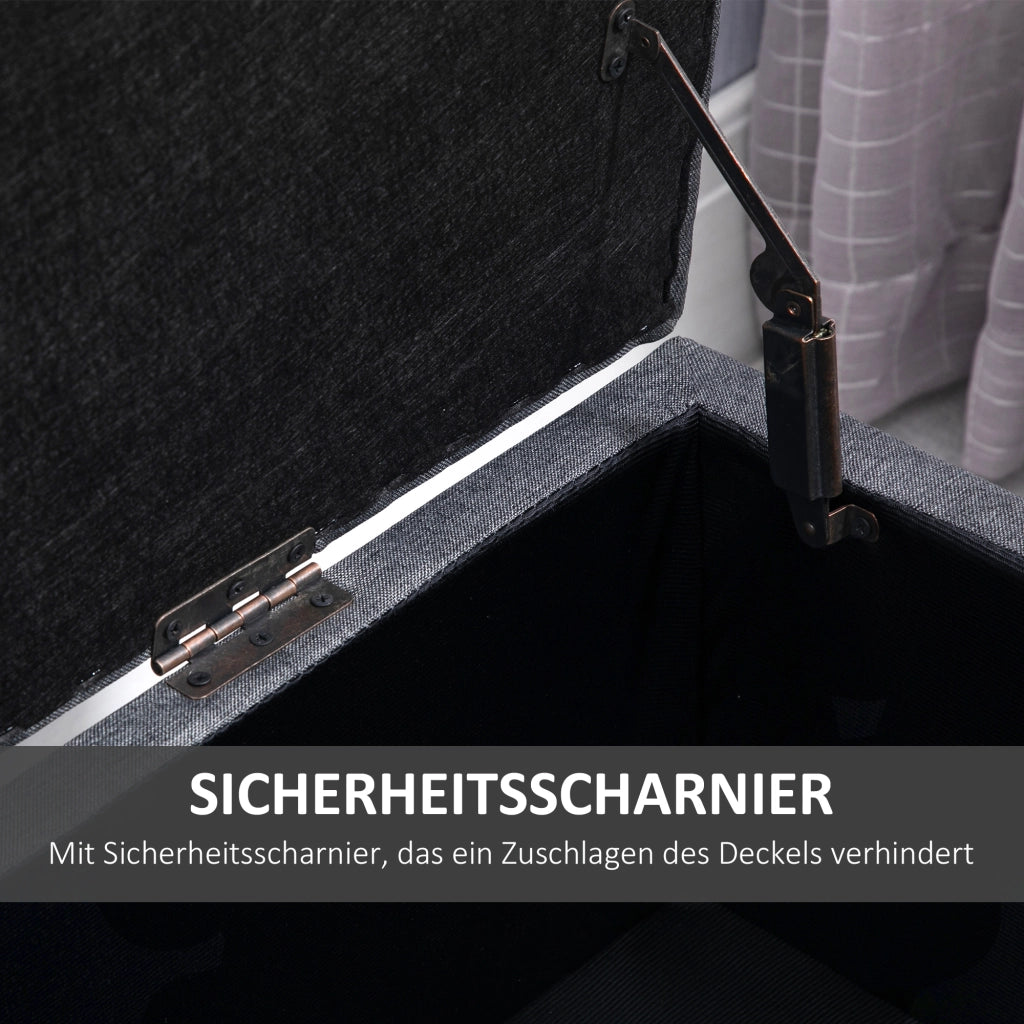 Divanetto con cassetti ¨C Minimal ¨C Grigio scuro 100x40x44 cm
