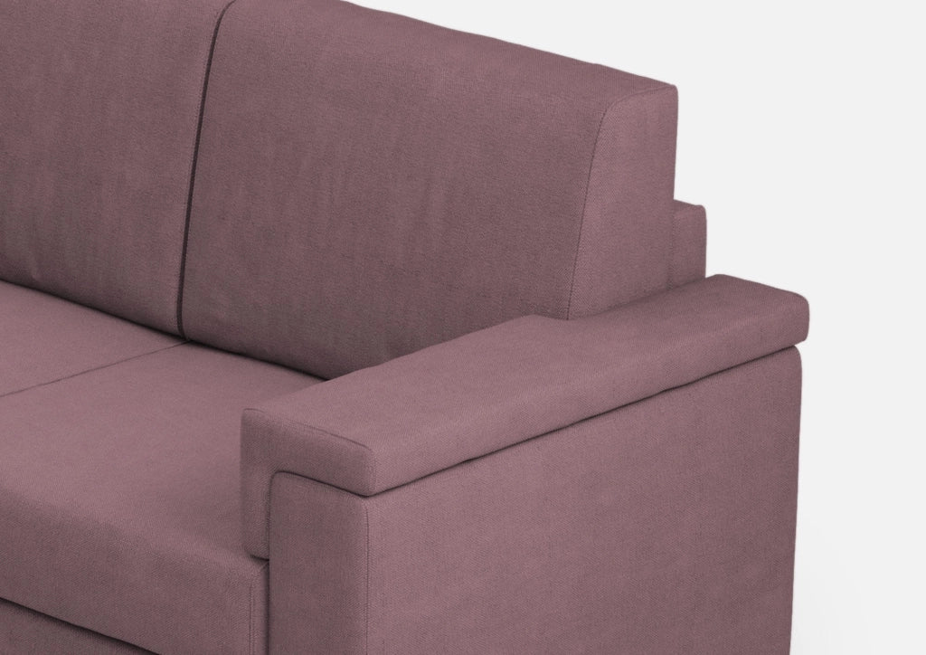 Divano 2 Posti 168x85x85 cm Marrak in Tessuto Prugna