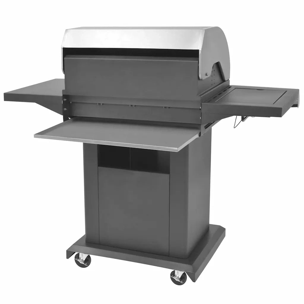 Griglia Barbecue a Gas Argento Acciaio con Tubo Metallico 43047