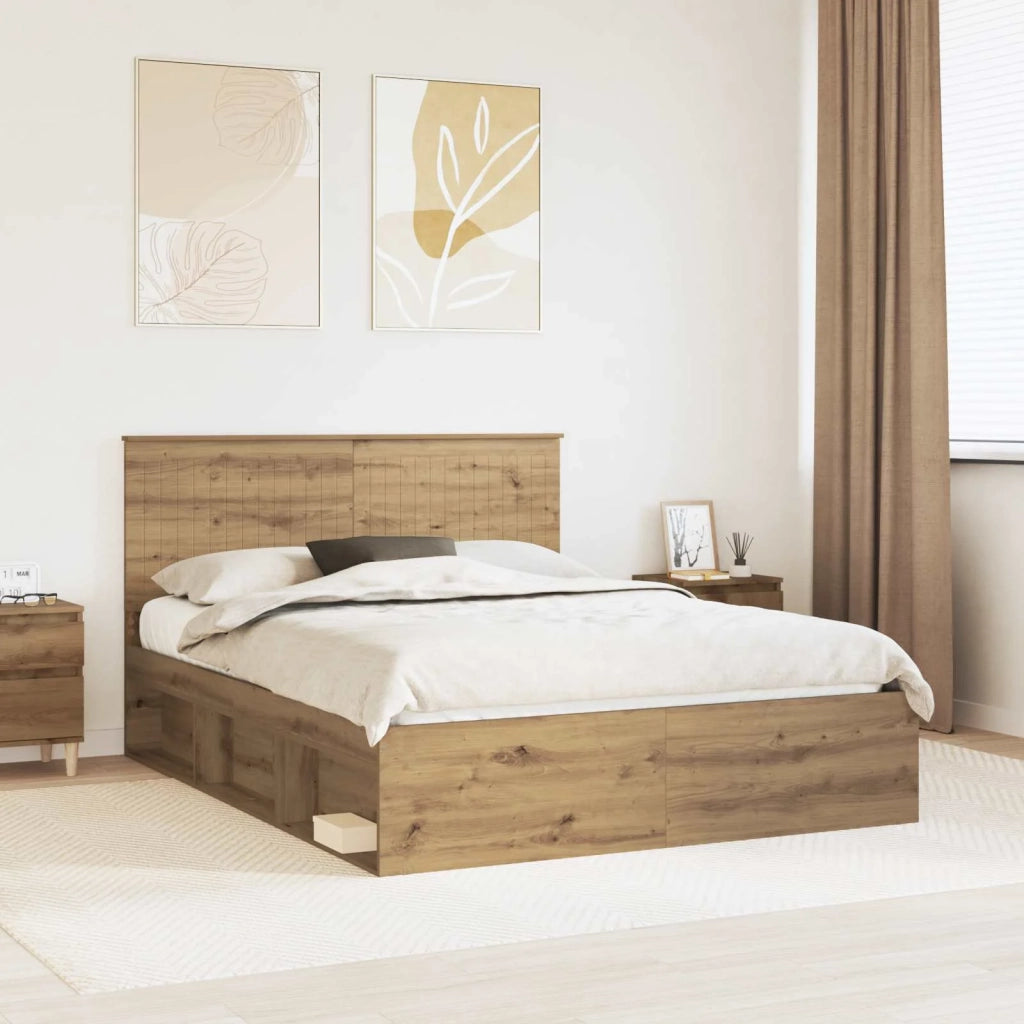 Struttura del letto-Giroletto Rovere Artigianale 150 x 200 cm 657620