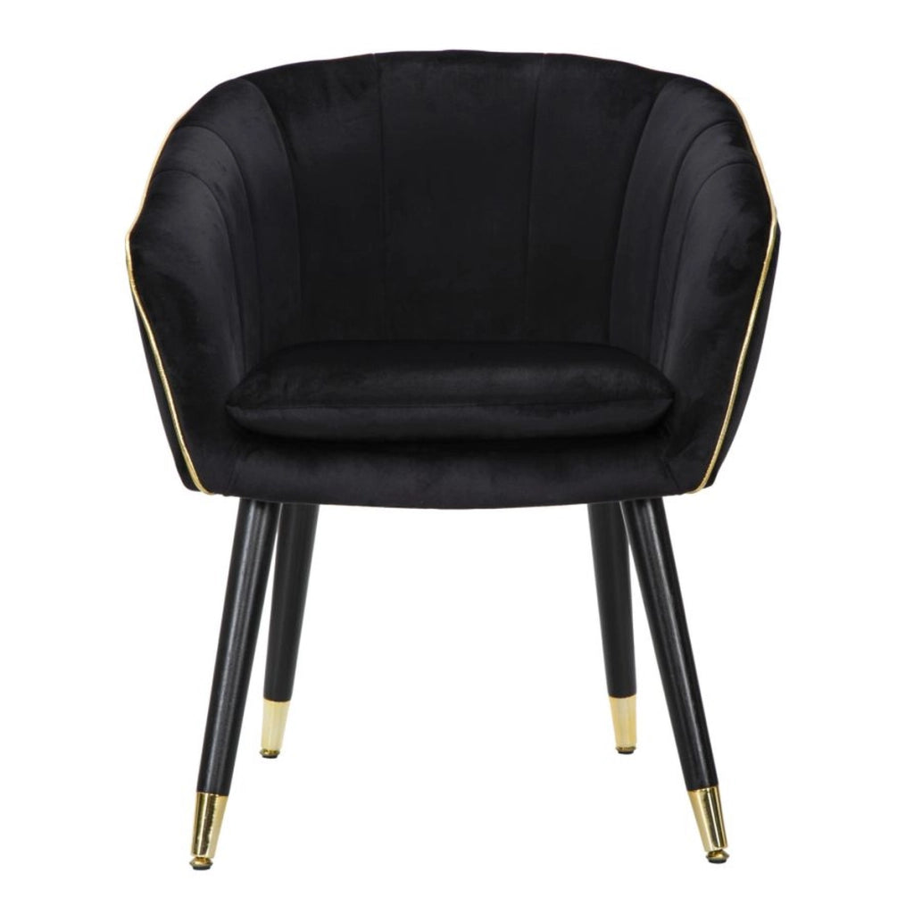 Poltrona VKH317, Nero, Legno, 62x58x78 cm
