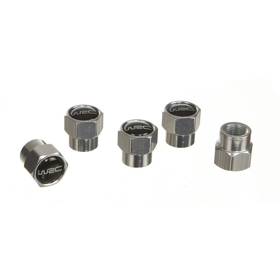 SET 5 TAPPI VALVOLA PNEUMATICI IN ALLUMINIO NERI