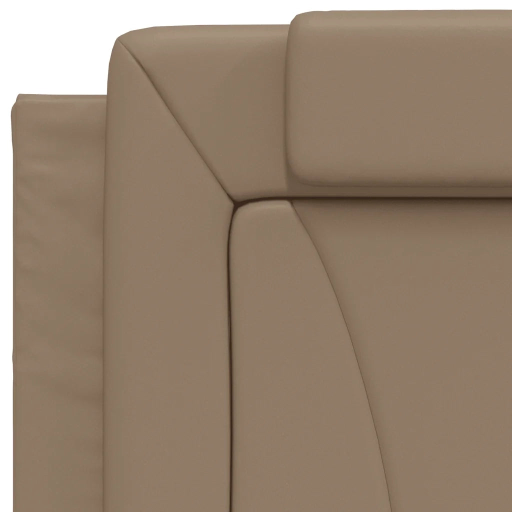 Letto Viana con Materasso Cappuccino 80x200 cm Similpelle