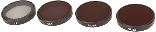 Set di filtri ND 4 pezzi - ND8/ND16/ND32/CPL Polarisatore - Accessori per obiettivi di azione - Multistrato - Lega di alluminio e vetro - Peso ridotto 65 g - Filtri per fotocamere da azione