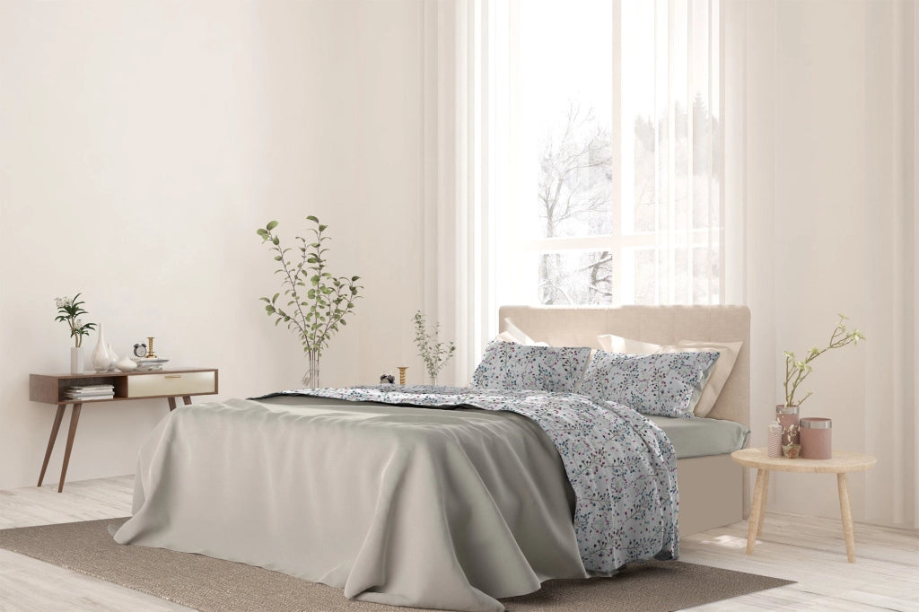 Set Lenzuola Singolo con Stampa Sopra Sotto e Federe Flor