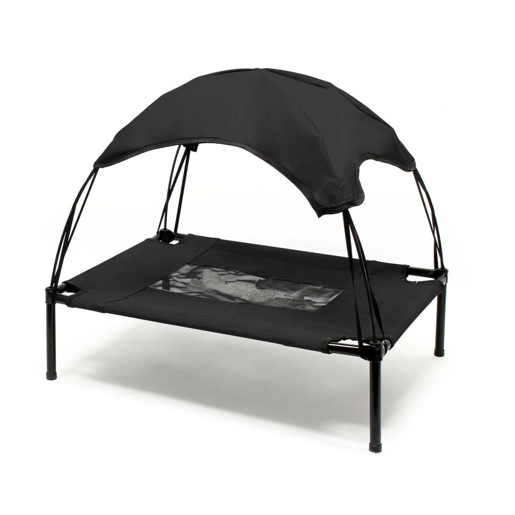 Lettino per cani 122 m 30 kg max letto rialzato protezione solare XL relax nero 16_0000532