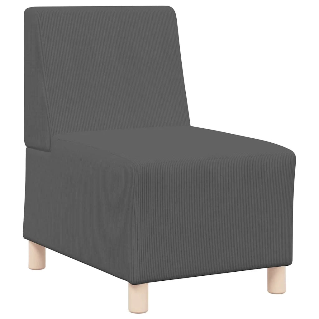 Unità di Divano Modulare Senza Braccioli 3 pcs Grigio scuro