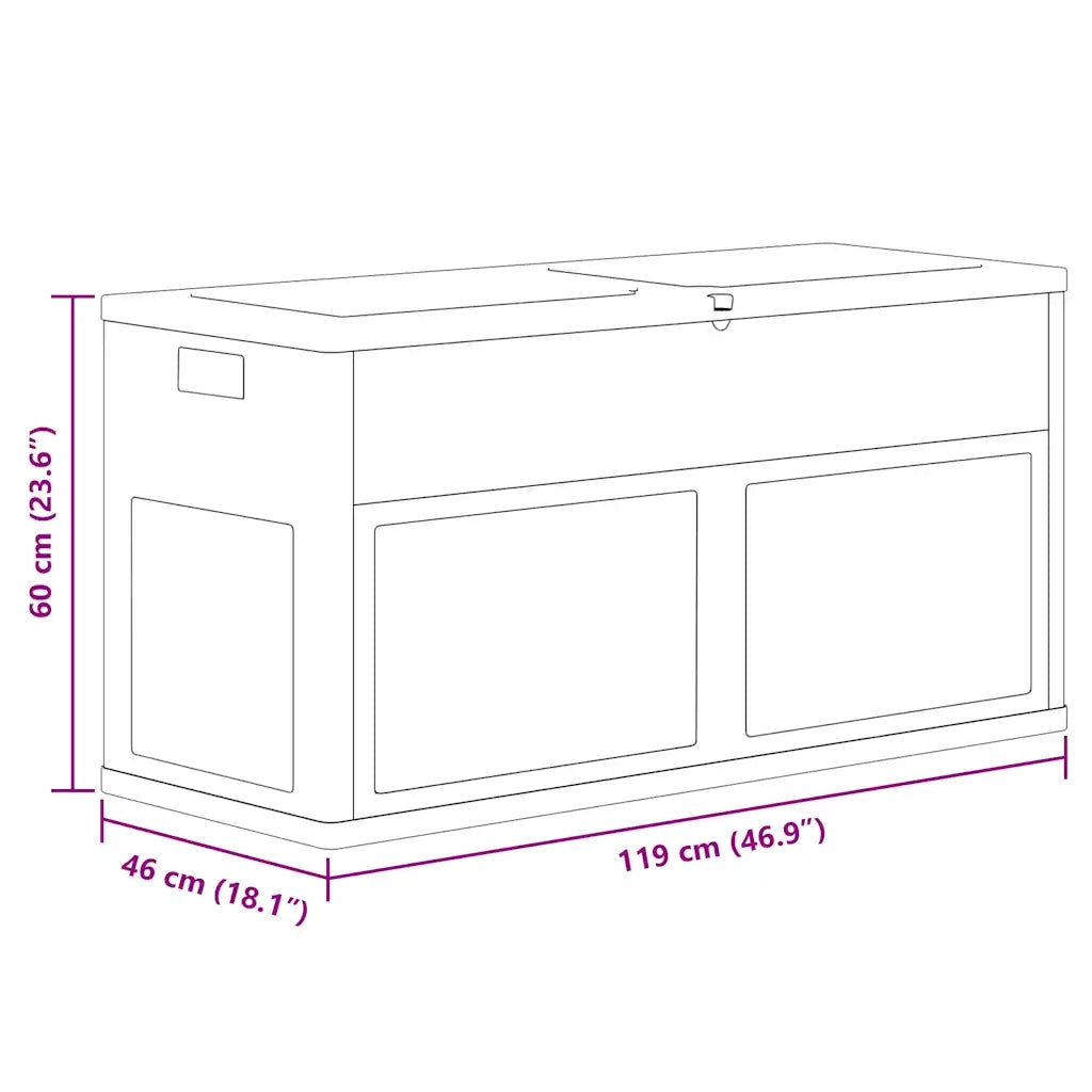 Baule da Giardino 320 L Nero 45688