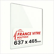 637 x 465 x 4 mm - Vetro per stufa a legna - vetro camino di ricambio - vetro per caminetto resistente al fuoco - France Vitre
