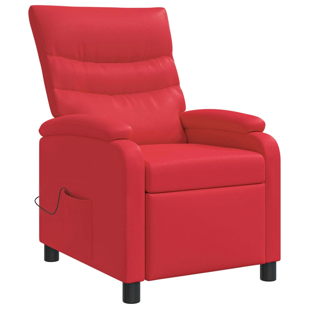 Poltrona Massaggiante Rosso Similpelle 42034906