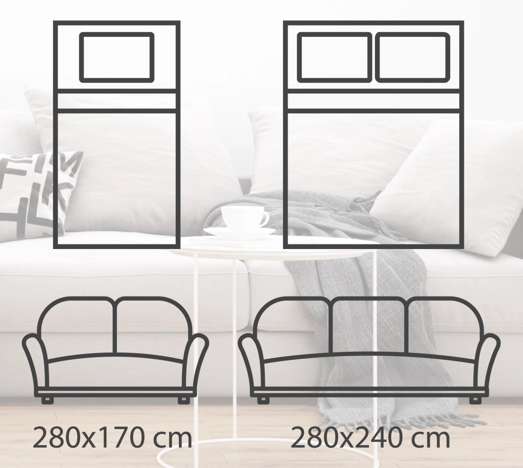Telo Arredo Tinta Unita Made in Italy in Cotone Panama Grandfoulard Copritutto Arancio Chiaro - 1 Posto 280x170