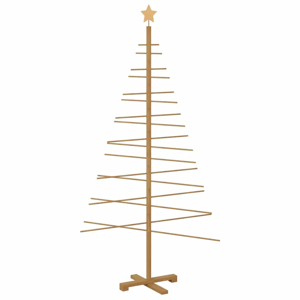 Albero di Natale in legno con supporto Marrone 180 cm Bambù 42018052
