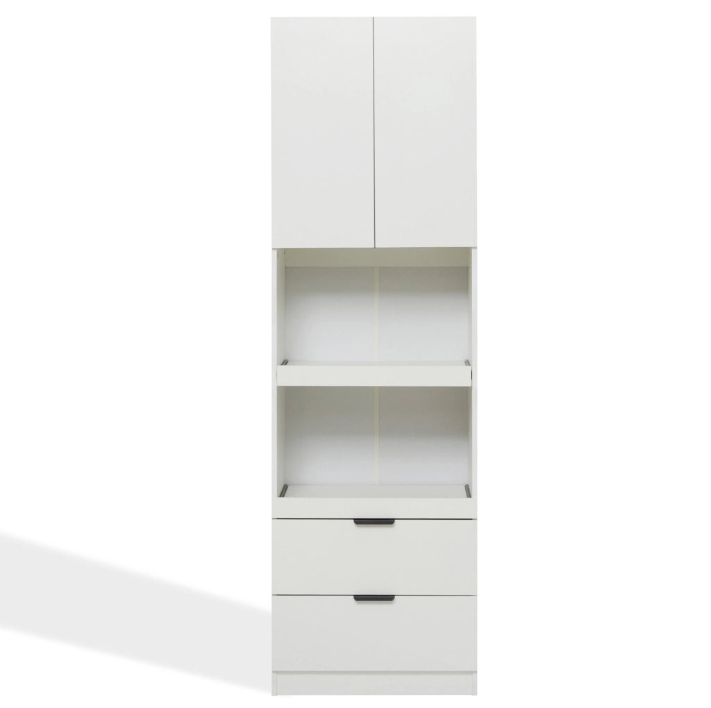 Armadio cucina 59;5x45x200 cm in PB e MDF; bianco