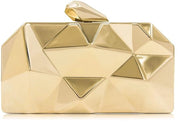 Borsa da sera in metallo piccola per donna matrimonio (oro)