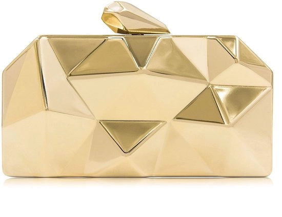 Borsa da sera in metallo piccola per donna matrimonio (oro)