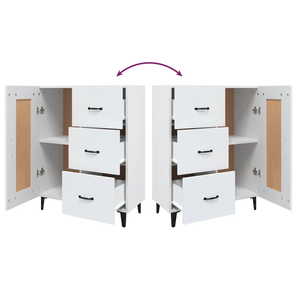Credenza | Madia | Buffet da pranzo | Armadio da pranzo Bianca 69,5x34x90 cm in Legno Multistrato