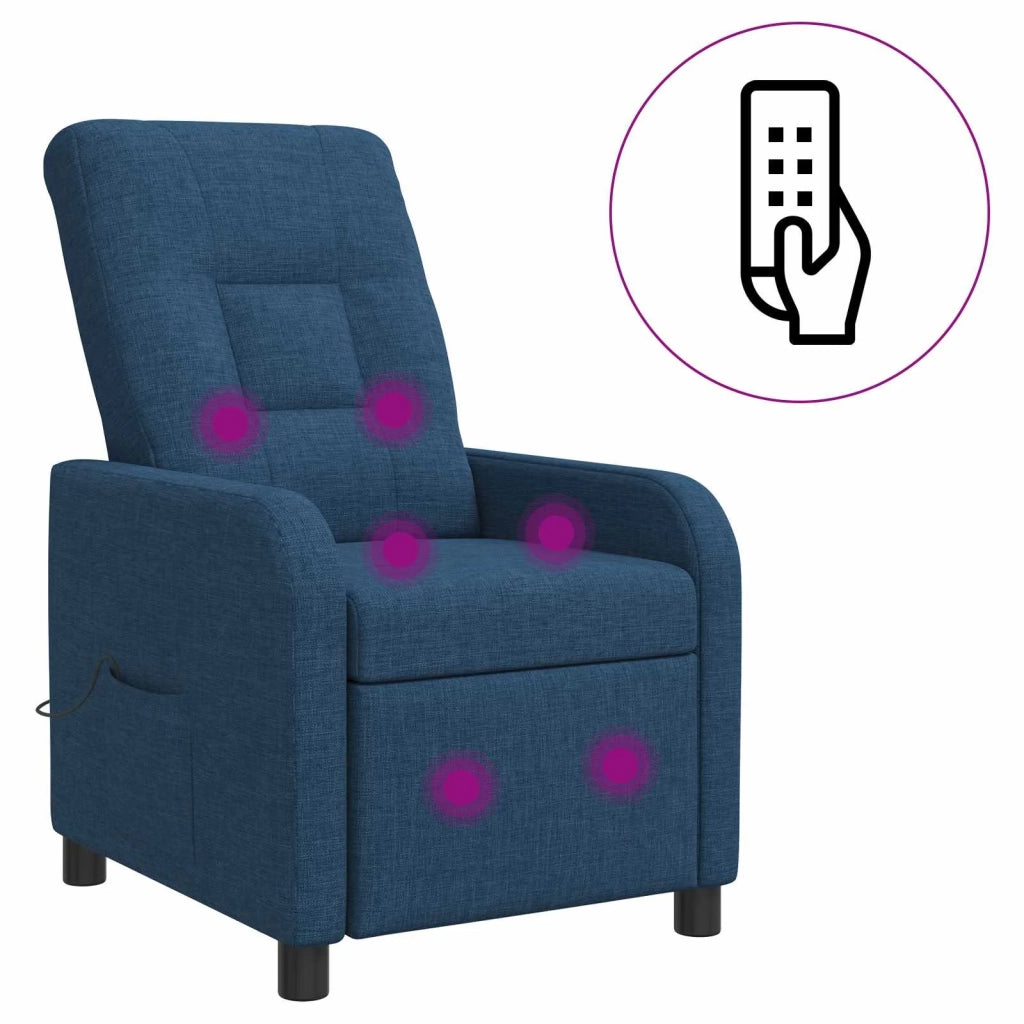 Poltrona Massaggiante Blu Tessuto 42035041