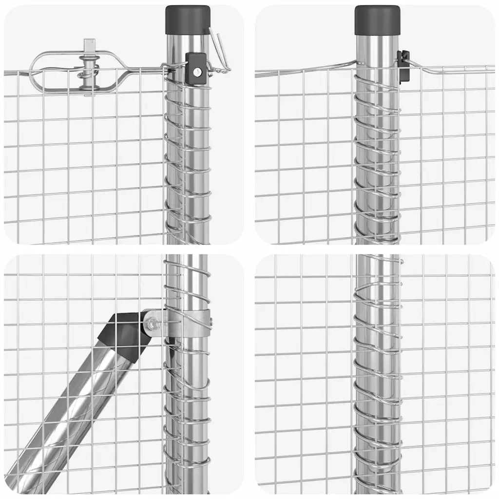 Palo della recinzione Argento 3352267