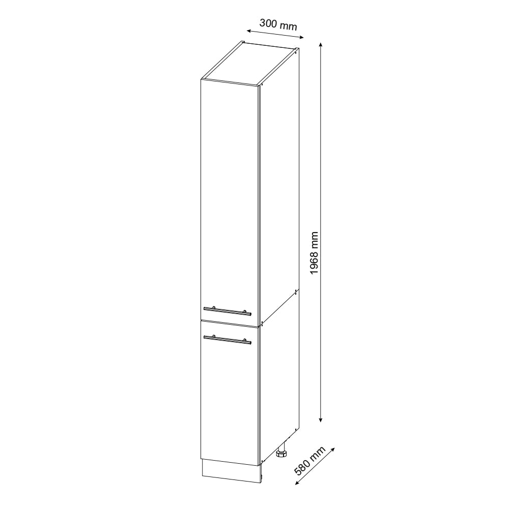 Vicco Armadio da farmacia Antracite lucido 30 cm