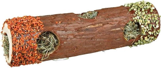 Tubo per tunnel 30x9x9cm con paglia e fiori di ibisco/bietola/pisello 35g