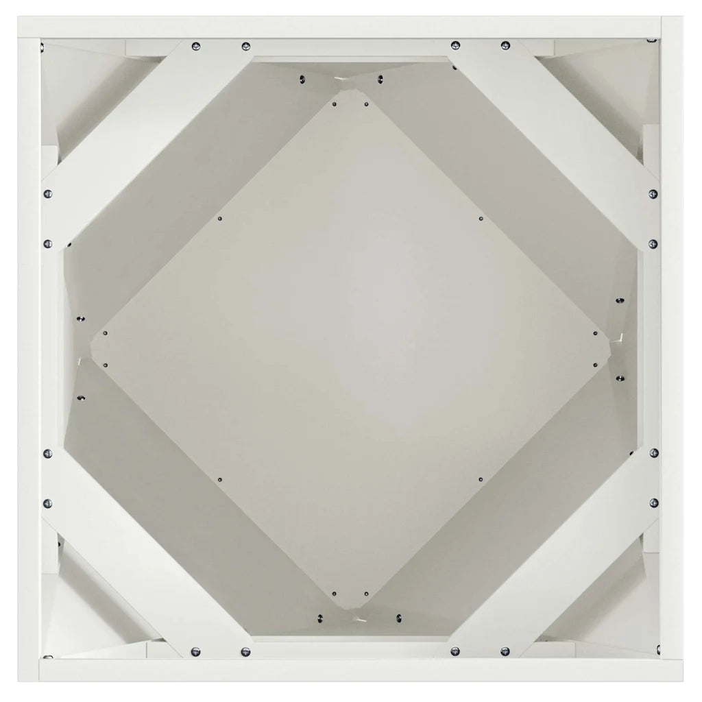 Fioriera 2 pcs Bianco 50 x 50 x 50 cm Acciaio 883839