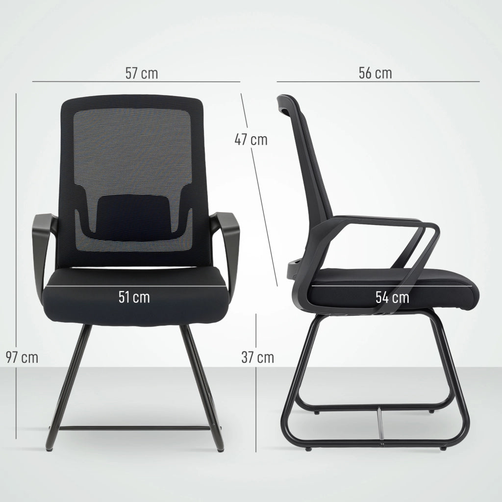 Sedia da Ufficio con Braccioli ¨C Zephmum ¨C Nero