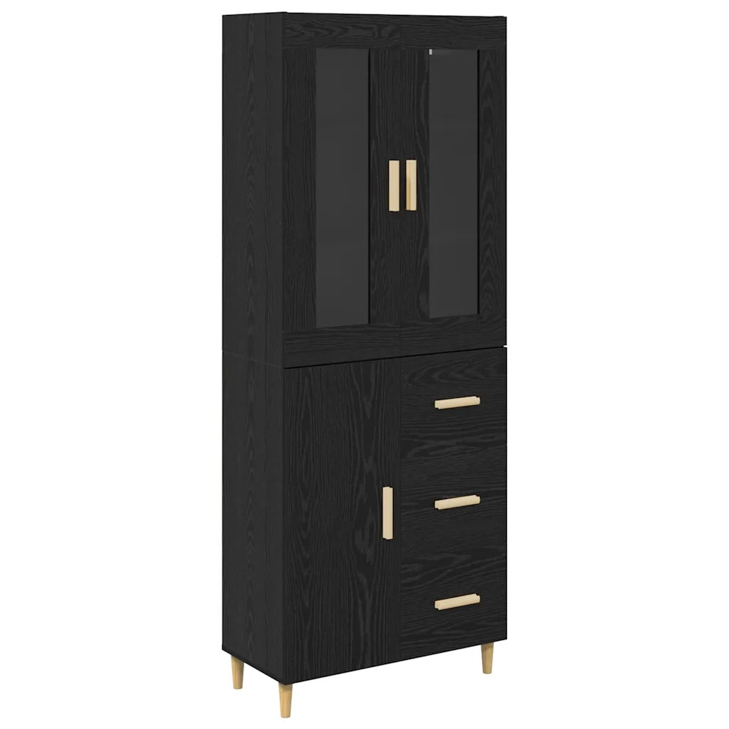 Credenza Rovere Nero 34,5 x 34 x 180 cm Legno multistrato 3416223