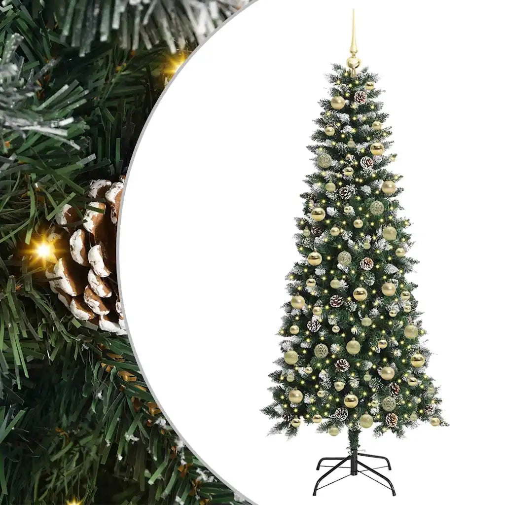 Albero di Natale artificiale con 300 LED Verde 180 cm 3395824