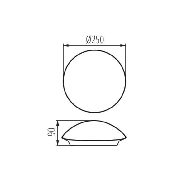 Plafoniera soffitto Kanlux PLAFMIN 25690 bianca E27 25cm