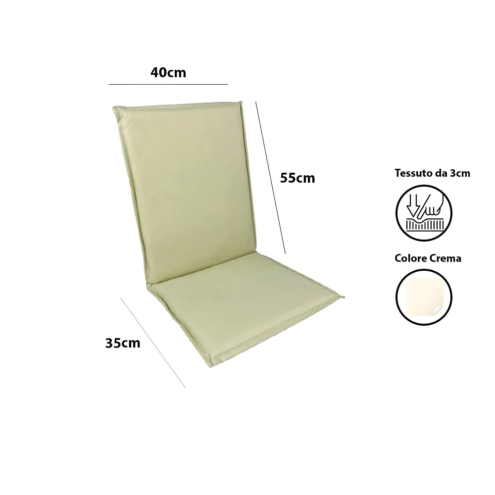 Cuscino per Sedia da Giardino – Crema