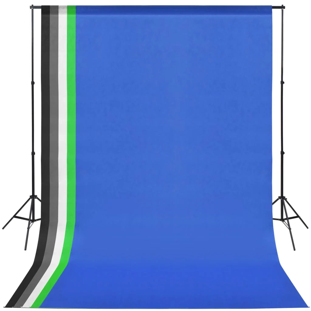 Kit professionale per studio fotografico con 5 fondali luci e ombrelli 02_0001495