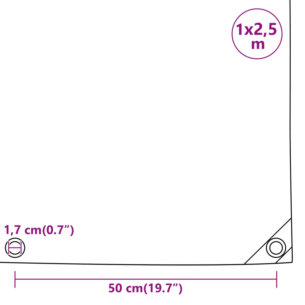 Telone Blu 1x2,5 m 650 g/m2