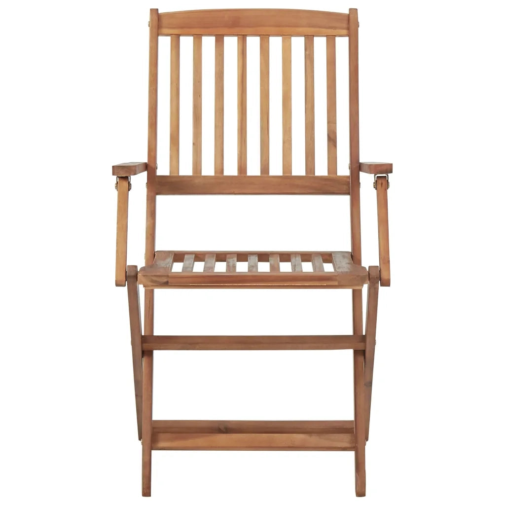 Sedie da Giardino Pieghevoli 6 pz con Cuscini Massello Acacia 3074953