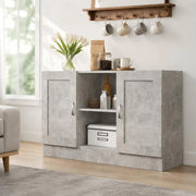 Sideboard Concrete Grey 120x30.5x70 Cm Wood-based Material
