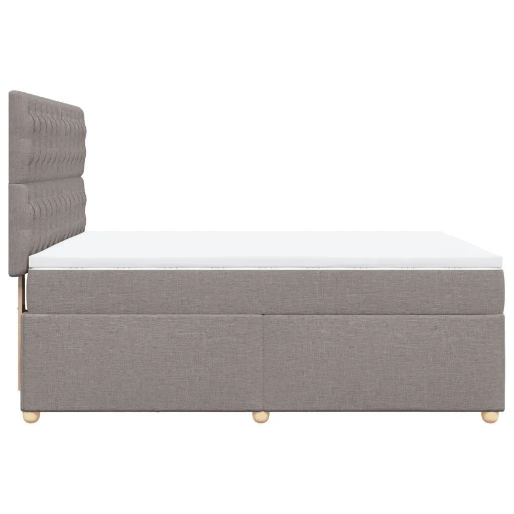 Giroletto a Molle con Materasso Tortora 160x200 cm in Tessuto 3293642