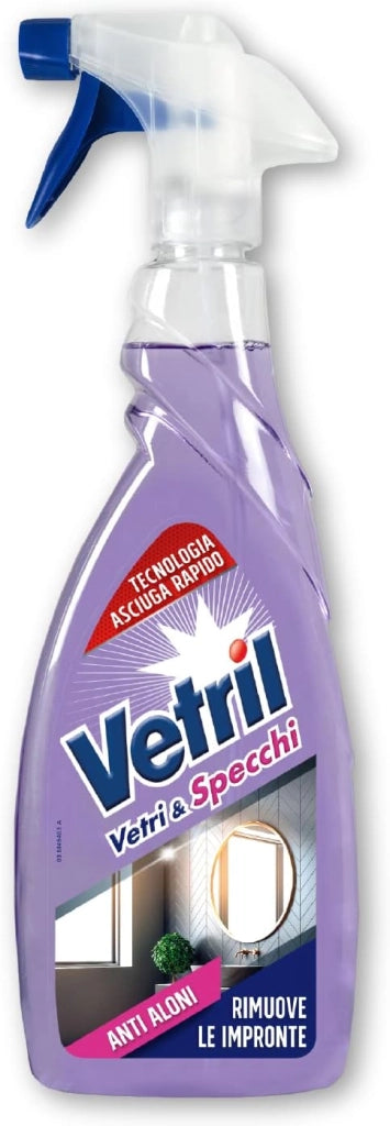 DETERGENTE PER VETRI VETRIL DA 650ML ANTIALONI VETRI E SPECCHI