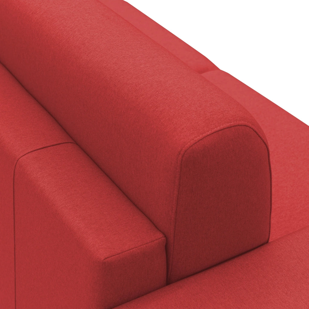 Chris Divano letto angolare 5 posti in tessuto impermeabile T13 268 cm Sinistro (mat. 140x197) rosso